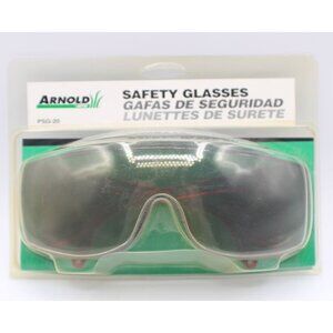 Arnold Safety Glasses UV Protection Side-Shields Fits Over Other Glasses OS Red